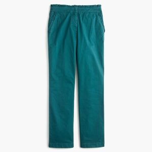 Jcrew cropped ruffle chino pants